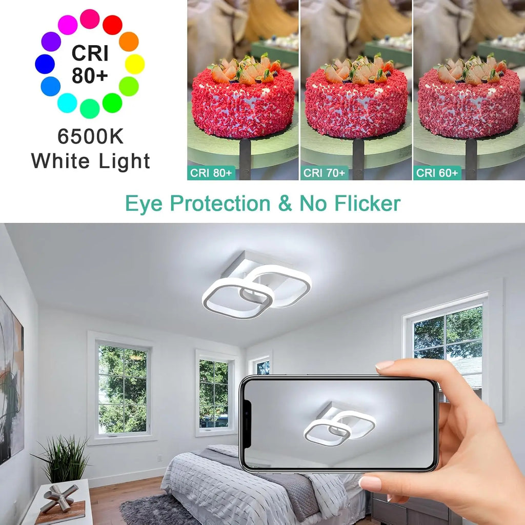 Modern LED Ceiling Lights Square Aisle Lamps Small Corridor Ceiling Fixtures for Hallway Kitchen Bedroom Stair Living Room Study - The LW Shop