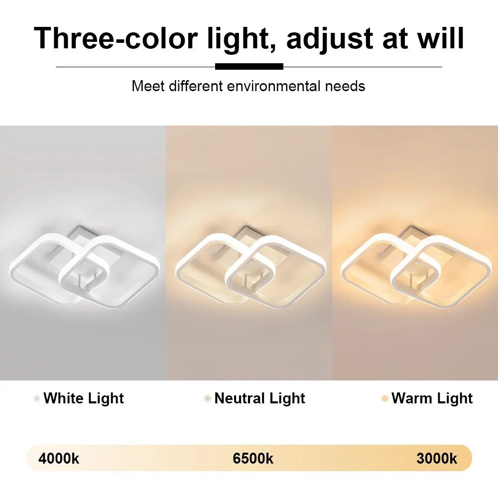 Modern LED Ceiling Lights Square Aisle Lamps Small Corridor Ceiling Fixtures for Hallway Kitchen Bedroom Stair Living Room Study - The LW Shop