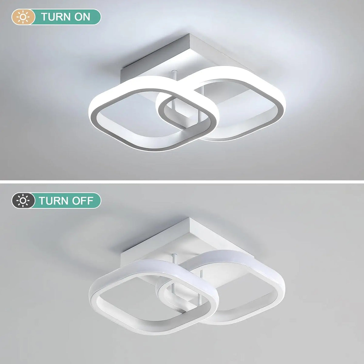Modern LED Ceiling Lights Square Aisle Lamps Small Corridor Ceiling Fixtures for Hallway Kitchen Bedroom Stair Living Room Study - The LW Shop