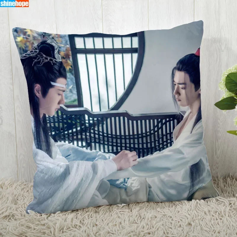 Funda de almohada personalizada – Funda de almohada decorativa moderna YiBo Wang 45x45cm