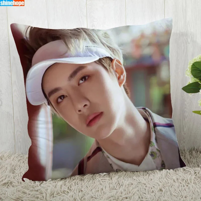 Funda de almohada personalizada – Funda de almohada decorativa moderna YiBo Wang 45x45cm