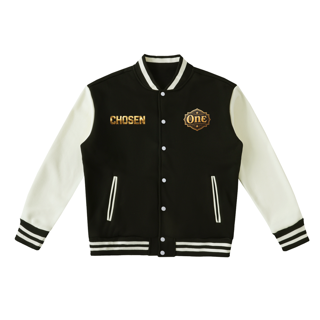 Chosen One Two-Tone Fleeced Varsity Jacket