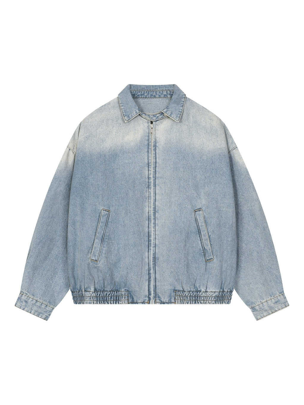 Unisex Vintage Wash Full-Zip Denim Jacket - The LW Shop