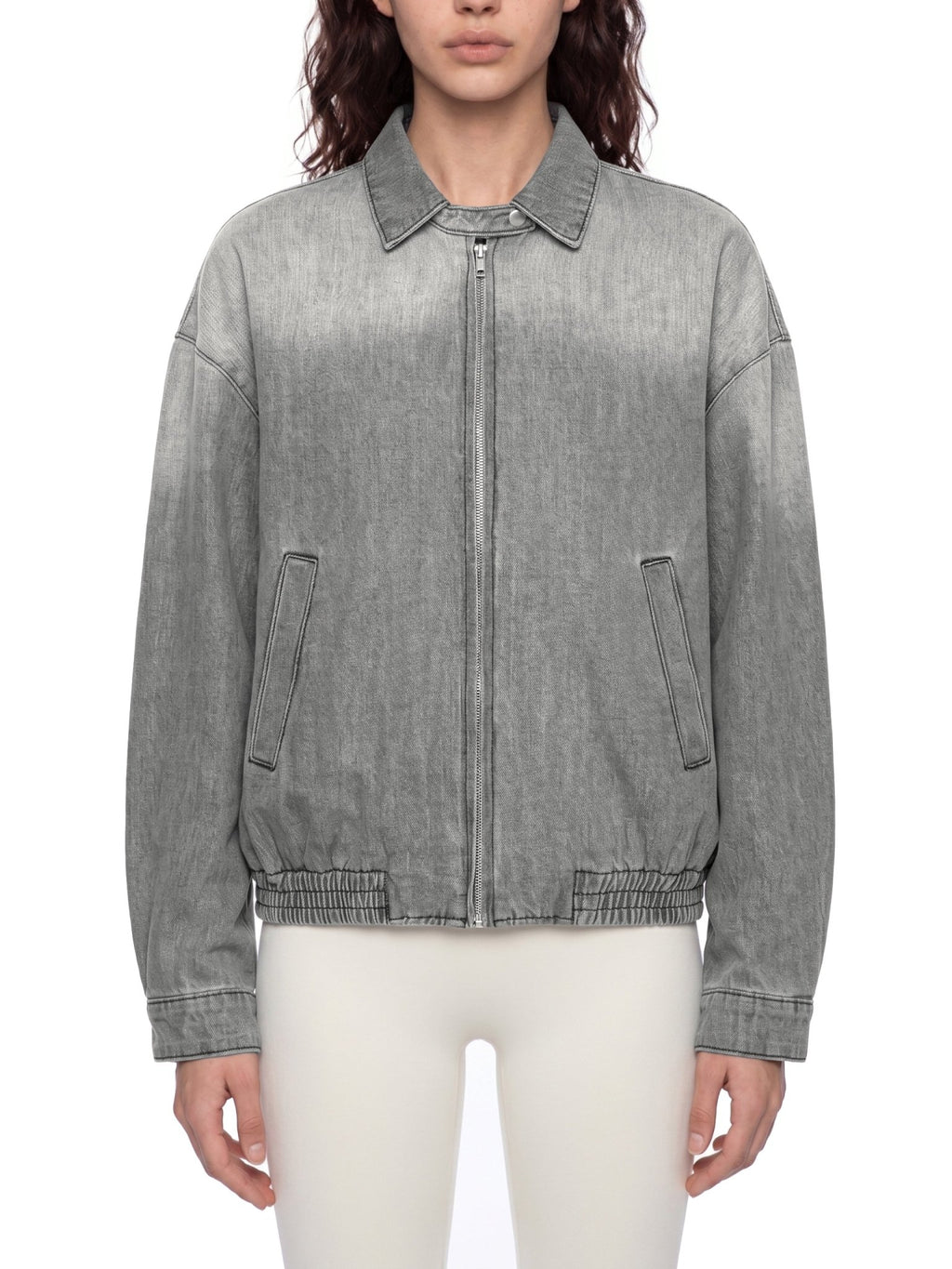 Unisex Vintage Wash Full-Zip Denim Jacket - The LW Shop