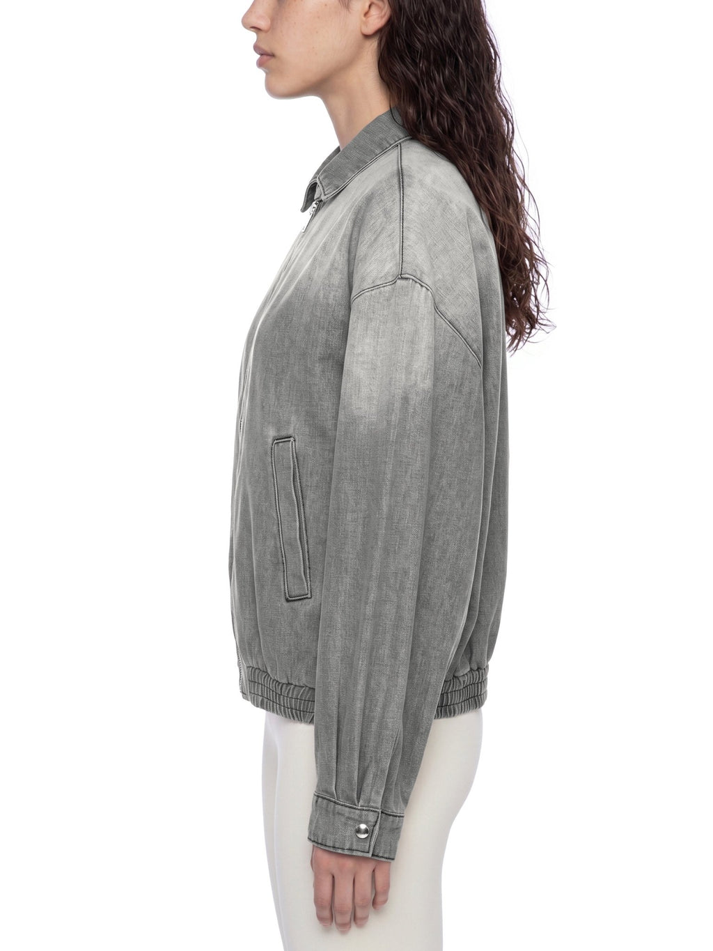 Unisex Vintage Wash Full-Zip Denim Jacket - The LW Shop