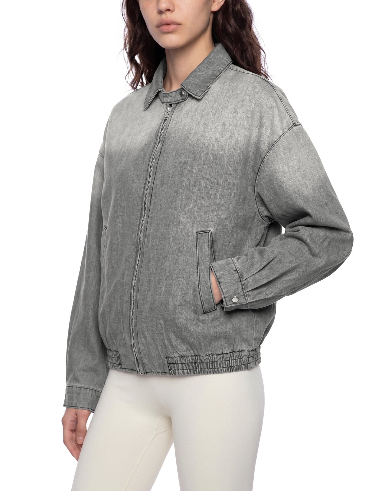 Unisex Vintage Wash Full-Zip Denim Jacket - The LW Shop