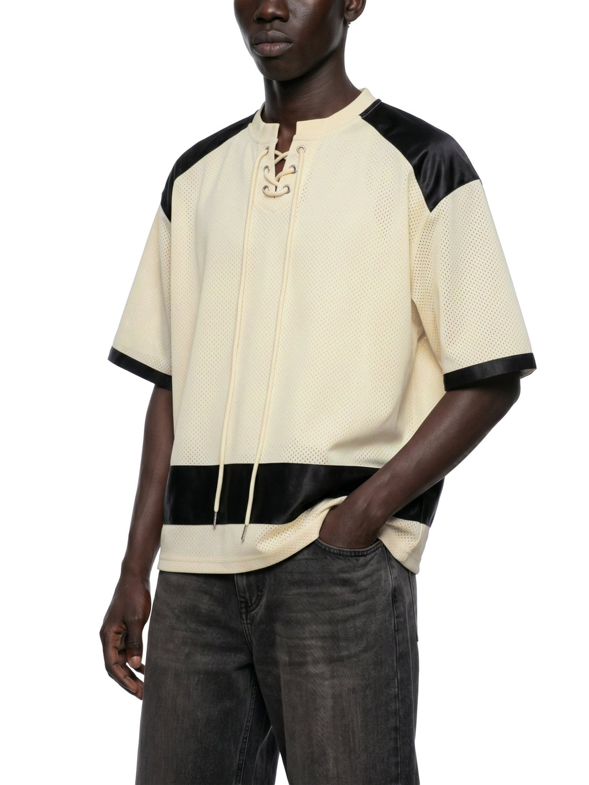 Unisex Raglan Sleeve Mesh Boxy T-Shirt - The LW Shop