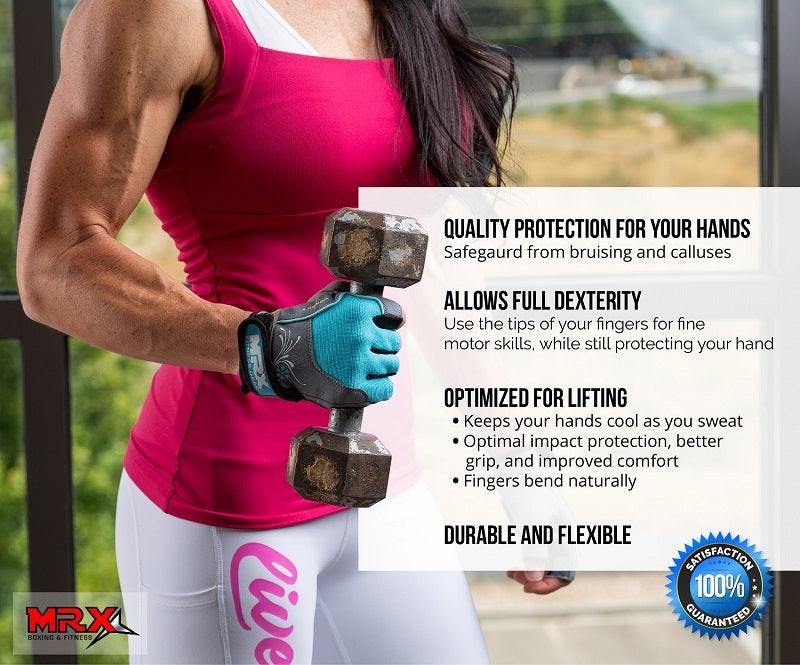 MRX Women's Weight Lifting Gloves for Gym Training and Workouts - Durable, Comfortable Grip - The LW Shop