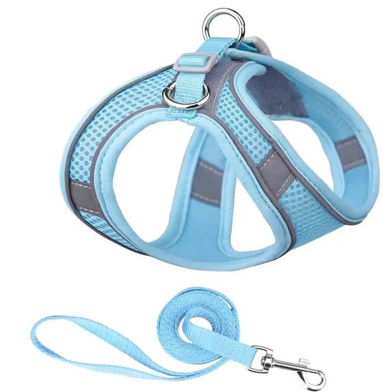 Reflective Dogs Harness with Leash Adjustable Harness Vest Breathable Collars - The LW Shop