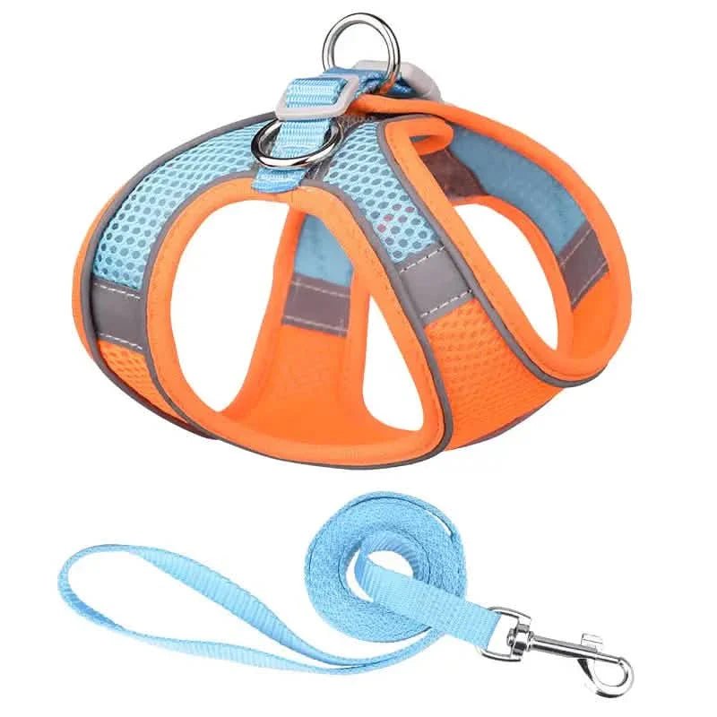 Reflective Dogs Harness with Leash Adjustable Harness Vest Breathable Collars - The LW Shop