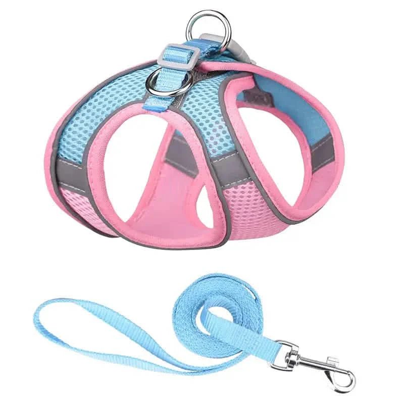 Reflective Dogs Harness with Leash Adjustable Harness Vest Breathable Collars - The LW Shop