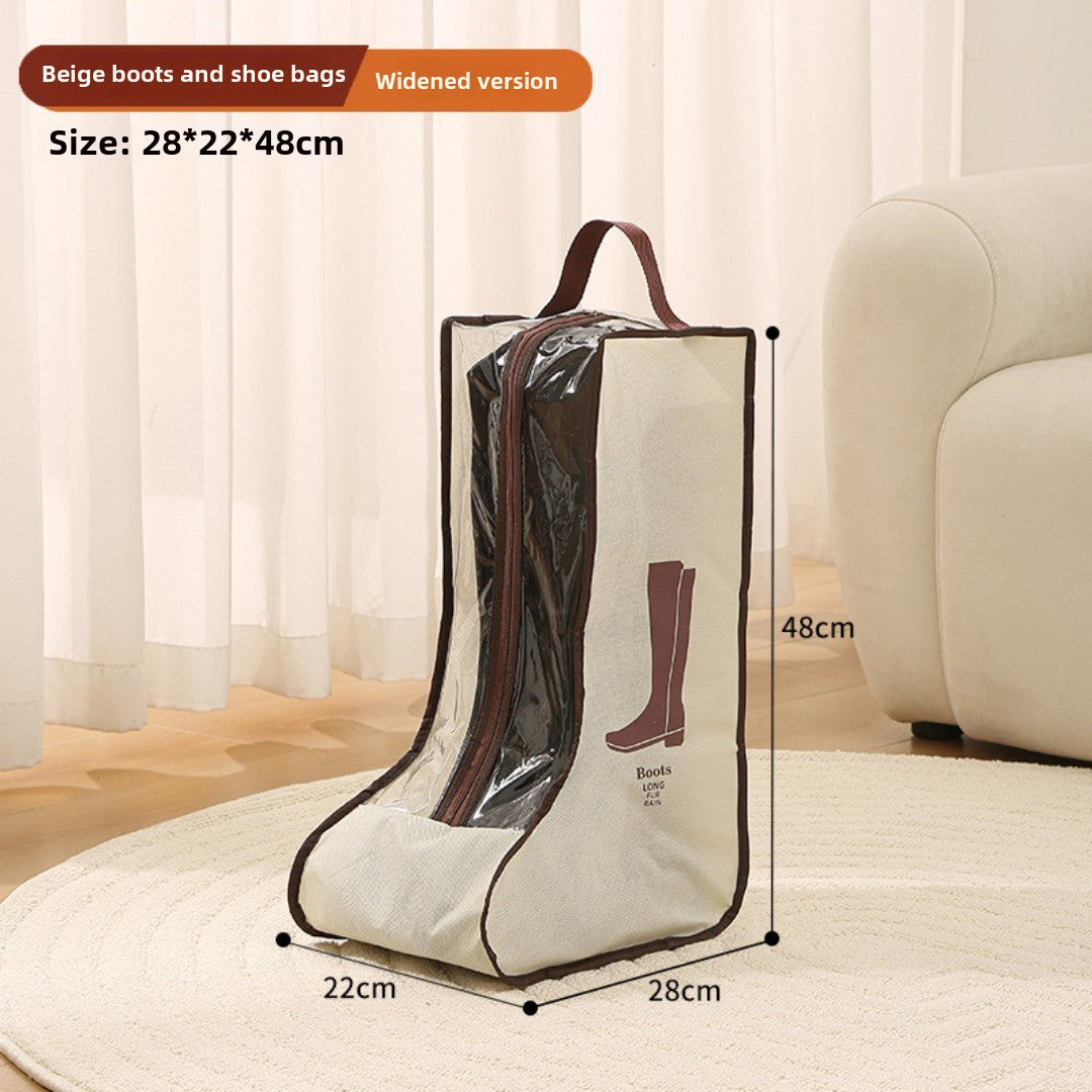 bolsa para guardar zapatos, bolso transparente multiusos para zapatos, bolsa para zapatos a prueba de polvo y humedad, bolsa protectora para botas largas y cortas.