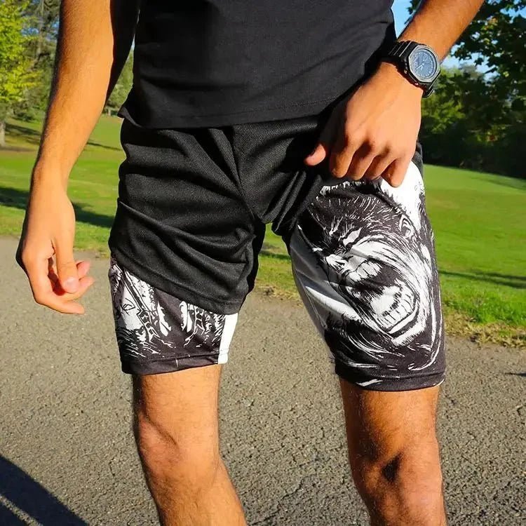 Men's Oversized Graphic Gym Shorts – Track Shorts - The LW Shop